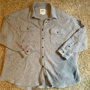 Aerie Lumberjane Waffle Shirt in Medium Heather Gray